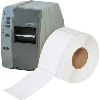 W.B. Mason Co. Industrial Direct Thermal Labels, 4 in x 6-1/2 in, White, 900/Roll, 4 Rolls/Case