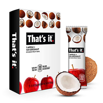 That’s it. Gluten Free Apple + Coconut Fruit Bar, 1.2 oz, 12 Count