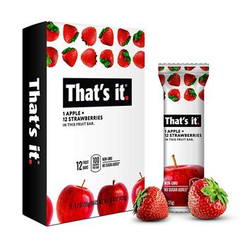 That’s it. Gluten Free Apple + Strawberry Fruit Bar, 1.2 oz, 12/Box