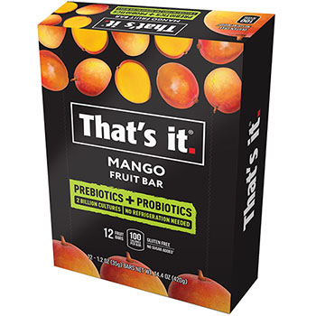 That’s it. Probiotic Mango Fruit Bar, 1.2 oz, 12 Count