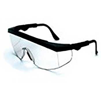MCR Safety Tomahawk&#174; Black Frame Glasses, Clear Anti-fog Lens 02