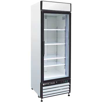 Maxximum Glass Door Merchandiser Refrigerator, 23 Cu. Ft., White