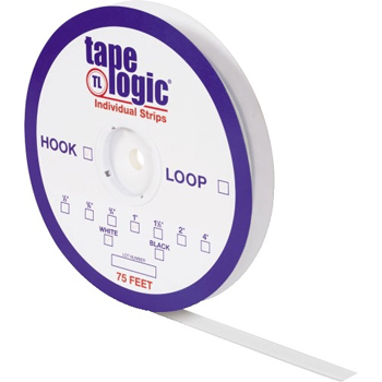 Tape Logic Individual Tape Strips, Loop, 3/4&quot; x 75&#39;, White, 1/CS