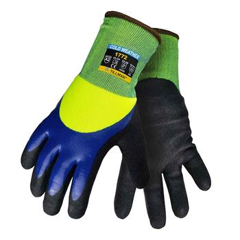 Tillman Cold Weather High-Vis Hand Protection With ANSI A2 Cut Resistance, XL, 1/PR