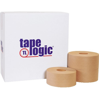 Tape Logic #7000 Reinforced Water Activated Tape, 70mm x 450&#39;, Kraft, 10/CS