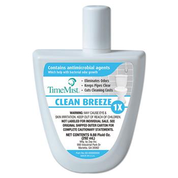 TimeMist Virtual Janitor Refill, 1.55 oz Bottle, Clean and Fresh, 6/Carton