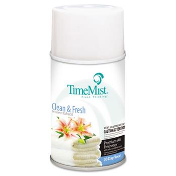 TimeMist Metered Fragrance Dispenser Refills, Clean N Fresh, 6.6oz Aerosol, 12/Carton