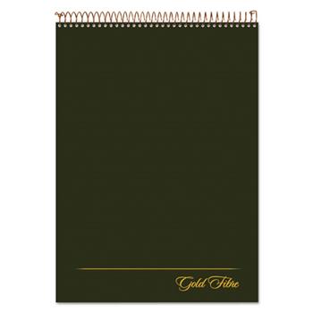 Ampad Gold Fibre Wirebound Writing Pad, Ruled, 8.5&quot; x 11.75&quot;, White Paper, Green Cover, 70 Sheets
