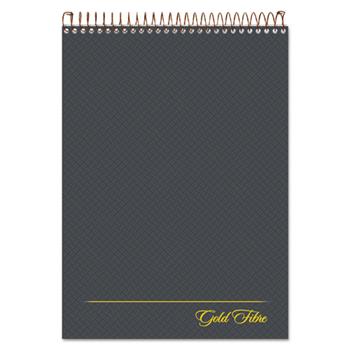 Ampad Gold Fibre Wirebound Writing Pad, Ruled, 8.5&quot; x 11.75&quot;, White Paper, Grey Cover, 70 Sheets