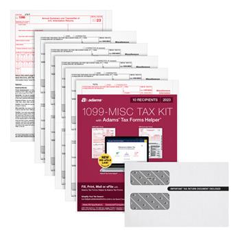 Adams 2023 5-Part Online Tax Kit, 1099-MISC, 10/Pack
