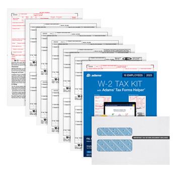 Adams 2023 6-Part W-2 Online Tax Kit, 10/Pack