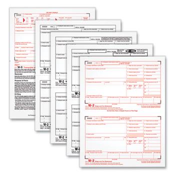 TOPS 2023 4-Part W-2 Tax Forms, 5.5&quot; x 8.5&quot;, 2/Page, 50/W-2s, 1/W-3