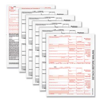 TOPS™ 2023 5-Part Tax Forms, 1099-MISC, 8.5&quot; x 11&quot;, 2/Page, 50/Pack
