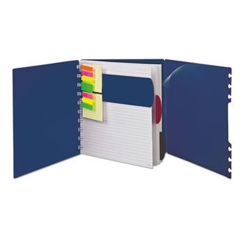 Ampad Versa Crossover Notebook, Wide Ruled, 8.5&quot; x 11&quot;, White Paper, Navy Cover, 60 Sheets