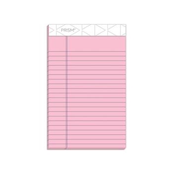 TOPS Prism Plus Colored Pads, Junior Legal Ruled, 5&quot; x 8&quot;, Pink Paper, 50 Sheets/Pad, 12 Pads