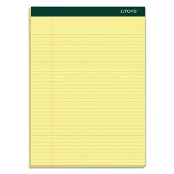 TOPS Double Docket Pads, Narrow Ruled, 8.5&quot; x 11.75&quot;, Canary Yellow Paper, 100 Sheets/Pad, 6 Pads/Pack