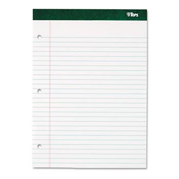TOPS Double Docket Writing Pad, Wide Ruled, 8.5&quot; x 11.75&quot;, White Paper, 100 Sheets