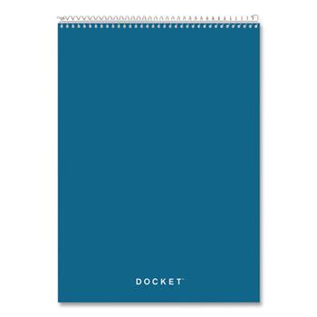 TOPS Docket Wirebound Pad, Legal Ruled, 8.5&quot; x 11.75&quot;, White Paper, Blue Cover, 70 Sheets