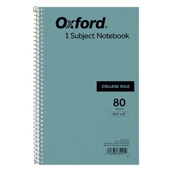 TOPS 1-Subject Pressboard Notebook, 6 in x 9 1/2 in, College Rule, Blue Cover, 80 Sheets, 24/Carton