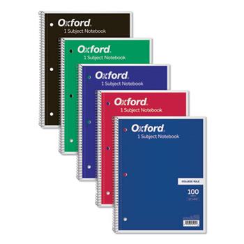 TOPS Coil-Lock Wirebound Notebooks, Medium/College, 8.5&quot; x 11&quot;, White Paper, Assorted Covers, 100 Sheets