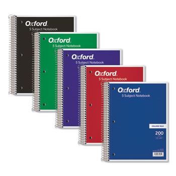 TOPS Coil-Lock Wirebound Notebooks, Medium/College, 8.5&quot; x 11&quot;, White Paper, Assorted Covers, 200 Sheets