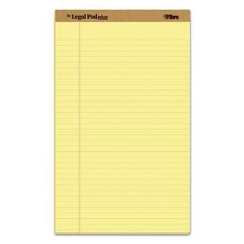TOPS The Legal Pad Ruled Perforated Pads, Legal/Wide, 8 1/2 x 14, Canary, Dozen