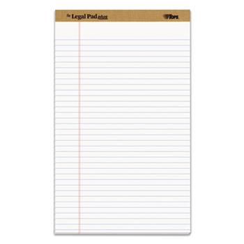 TOPS™ The Legal Pad Ruled Perforated Pads, Legal/Wide, 8 1/2 x 14, White, 50 Sheets
