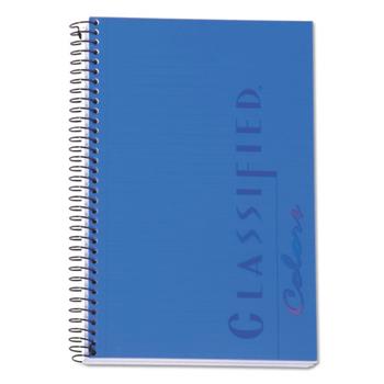 TOPS Classified Colors Notebook, Narrow Ruled, 5.5&quot; x 8.5&quot;, White Paper, Blue Cover, 100 Sheets