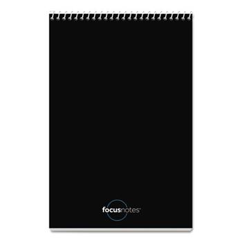 TOPS FocusNotes Steno Book, Ruled, 6&quot; x 9&quot;, White Paper, Black Cover, 80 Sheets