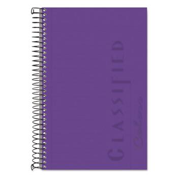TOPS Classified Colors Notebook, Narrow Ruled, 5.5&quot; x 8.5&quot;, Purple Paper, Orchid Cover, 100 Sheets