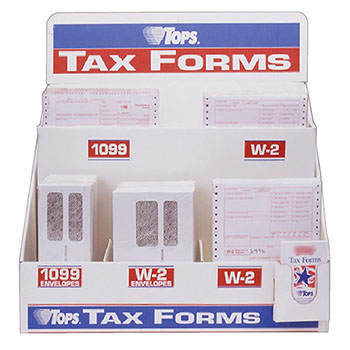 TOPS 2016 IRS Approved 1098T Tax Forms, 5 1/2 x 8, 4-Part Carbonless, 24 Forms, 15/Carton