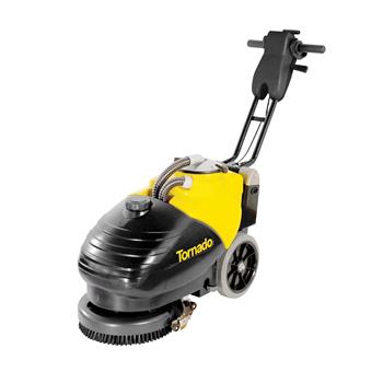 Tornado BD 14/4 Cordless Automatic Floor Scrubber, 24 V, 14&quot; Brush, 4 gal, Black/Yellow