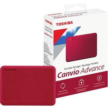 Toshiba Canvio Advance 4TB Portable External Hard Drive, Red
