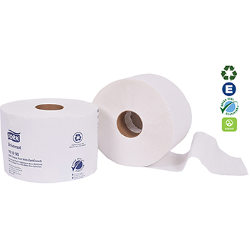Tork Universal Toilet Paper with OptiCore&#174;, T11, 2-Ply, 3.75&quot; W x 4.0&quot; L, White, 865 Sheets/Roll