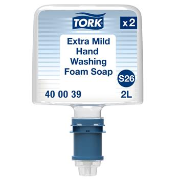 Tork Extra Mild Hand Washing Foam Soap S26, No Added Fragrance, White, 2 L, 2/Carton