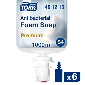 Tork S4 Antibacterial Foam Soap, 33.82 oz, 6/Carton
