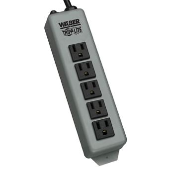 Tripp Lite by Eaton Waber Industrial Power Strip, Switchless, 5-Outlet, 15 ft Cord