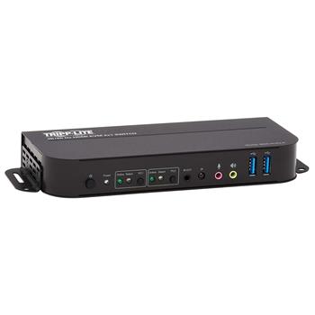 Tripp Lite by Eaton 2-Port HDMI/USB KVM Switch, 4K 60 Hz, HDR, HDCP 2.2, IR, USB Sharing, USB 3.0 Cables