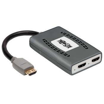 Tripp Lite by Eaton 2-Port HDMI Splitter, 4K at 60 Hz, 4:4:4, Multi-Resolution Support, HDR, HDCP 2.2, USB Powered, TAA