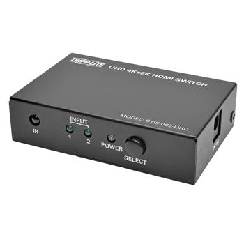 Tripp Lite by Eaton 2-Port HDMI Switch With Remote Control, 4K @ 60 Hz, 4:4:4, HDR, 3D, HDCP 2.2, EDID