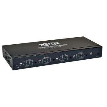 Tripp Lite by Eaton 4x4 HDMI Matrix Switch With Remote Control, 1080p @ 60 Hz, HDMI 4xF/4xF, TAA