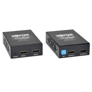 Tripp Lite by Eaton 1 x 2 HDMI Over Cat5/6 Extender Kit, Box-Style Transmitter/Receiver For Video/Audio, Up To 150&#39;, TAA