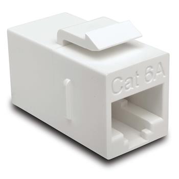 Tripp Lite by Eaton Cat6a Straight-Through Modular In-Line Snap-In Coupler, RJ45 F/F, TAA