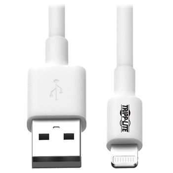 Tripp Lite USB Sync/Charge Cable with Lightning Connector, White, 6-ft. (1.8M)