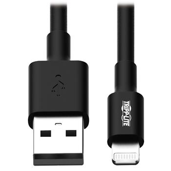 Tripp Lite by Eaton USB Sync/Charge Cable with Lightning Connector, Black, 10-in.