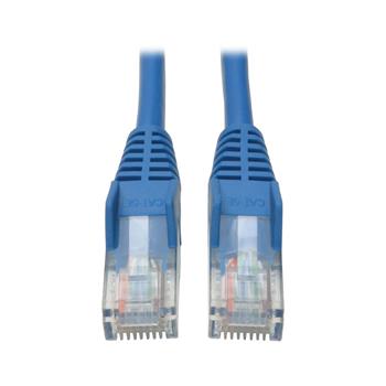 Tripp Lite by Eaton Cat5e 350 MHz Snagless Molded UTP Ethernet Cable, RJ45 M/M, Blue, 1&#39;