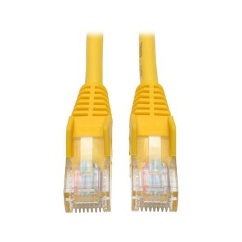 Tripp Lite by Eaton Cat5e 350 MHz Snagless Molded UTP Ethernet Cable, RJ45 M/M, Yellow, 3&#39;