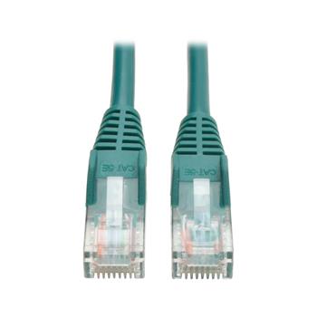 Tripp Lite by Eaton Cat5e 350 MHz Snagless Molded UTP Ethernet Cable, RJ45 M/M, Green, 15&#39;