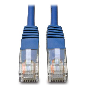 Tripp Lite by Eaton Cat5e 350 MHz Molded UTP Ethernet Cable, RJ45 M/M, Blue, 1&#39;