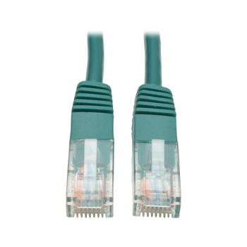 Tripp Lite by Eaton Cat5e 350 MHz Molded UTP Ethernet Cable, RJ45 M/M, Green, 10&#39;